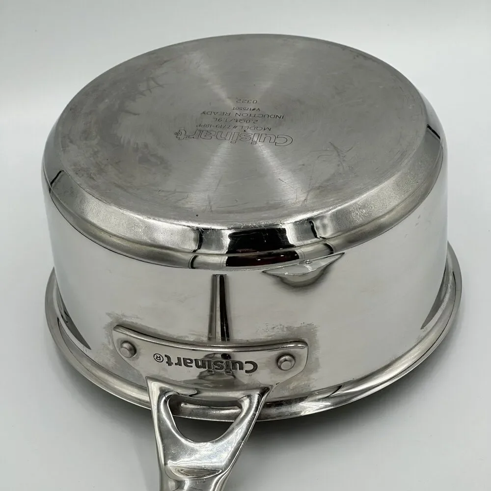Cuisinart 3 QT Saute Pan Stainless Steel #7719-18PP Induction Ready With Lid - Picture 6 of 8
